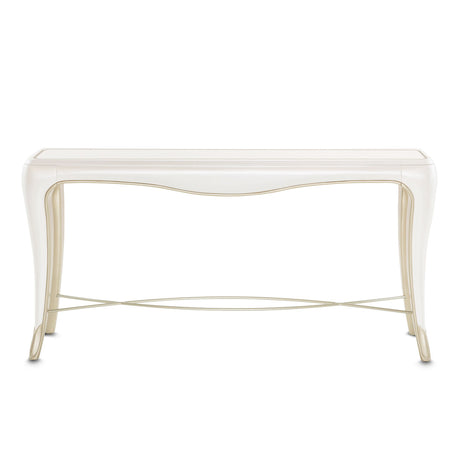 London Place Creamy Pearl Console Table from Michael Amini - Luna Furniture