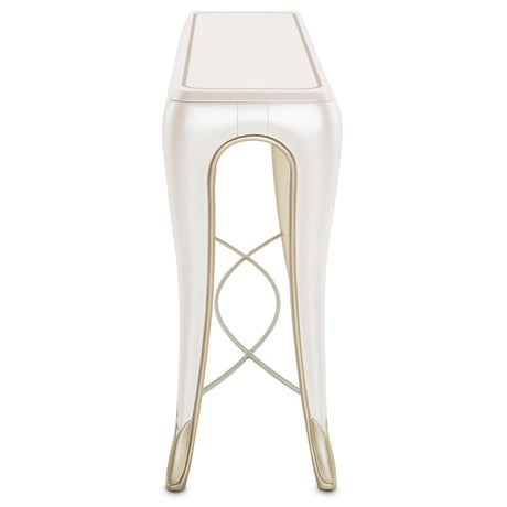 London Place Creamy Pearl Console Table from Michael Amini - Luna Furniture
