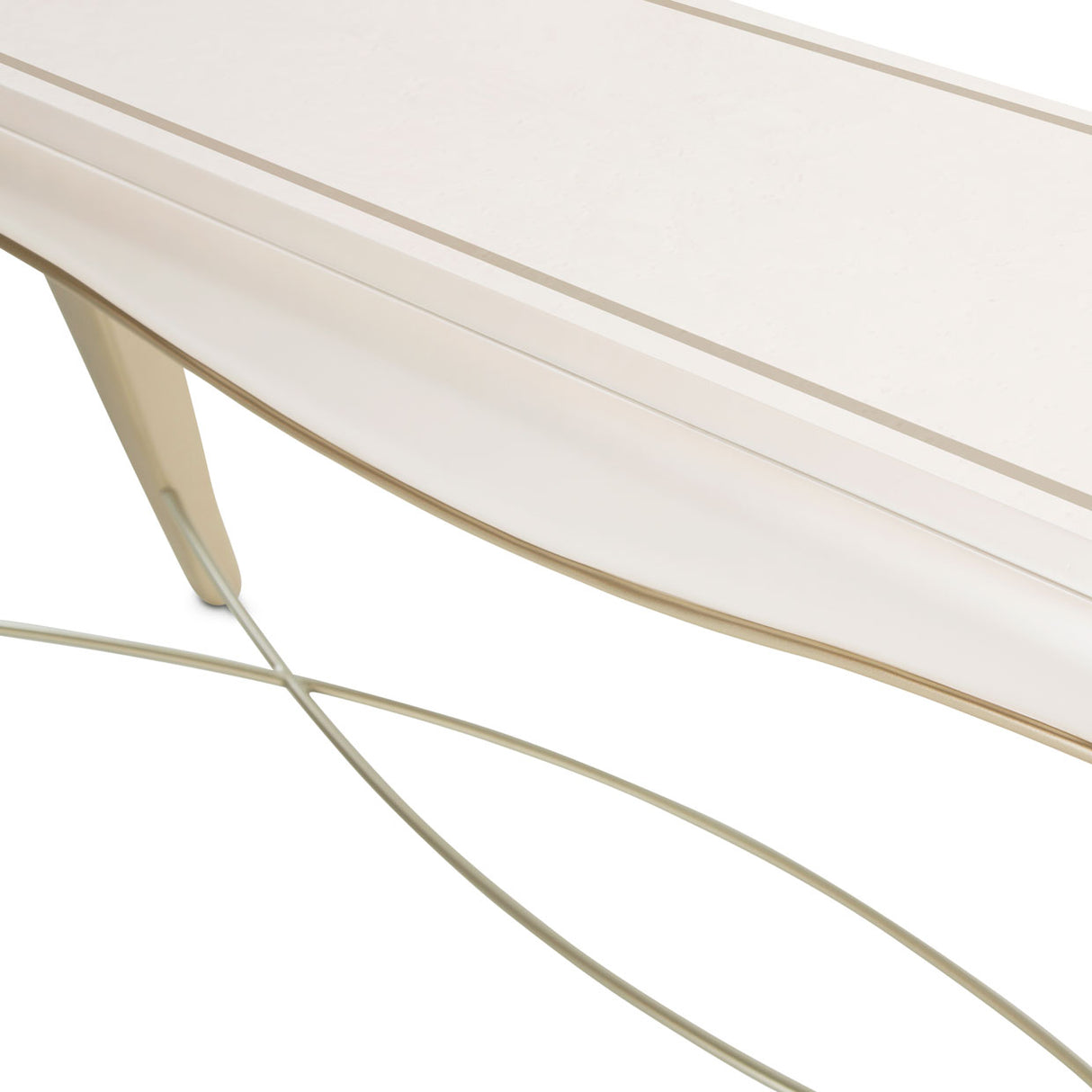 London Place Creamy Pearl Console Table from Michael Amini - Luna Furniture