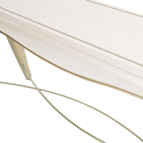 London Place Creamy Pearl Console Table from Michael Amini - Luna Furniture
