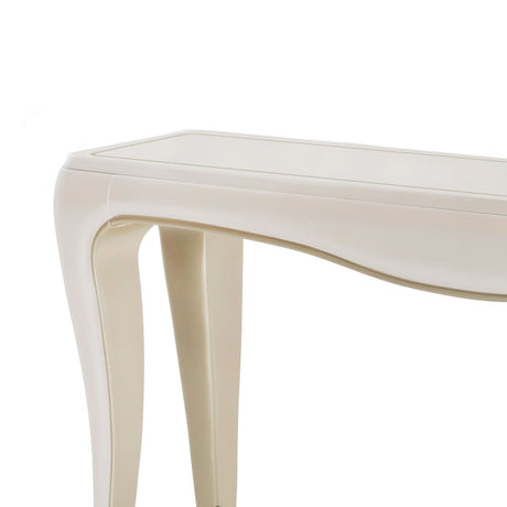 London Place Creamy Pearl Console Table from Michael Amini - Luna Furniture