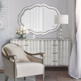 London Place Creamy Pearl Wall Mirror from Michael Amini - Luna Furniture