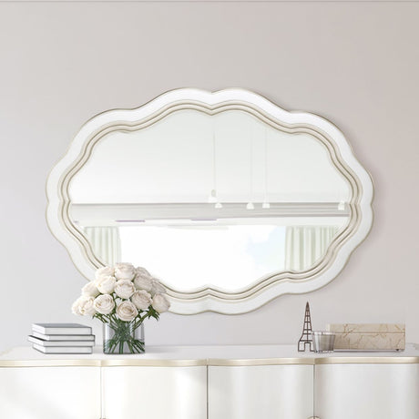 London Place Creamy Pearl Wall Mirror from Michael Amini - Luna Furniture