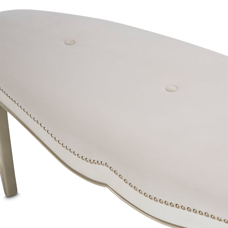 London Place Creamy Pearl Accent Bench from Michael Amini - Luna Furniture