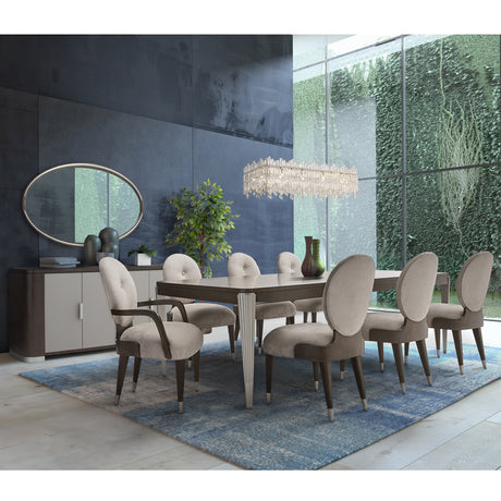 Roxbury Park Slate Rectangular Dining Table from Michael Amini - Luna Furniture