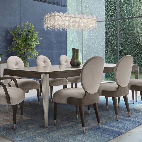 Roxbury Park Slate Rectangular Dining Table from Michael Amini - Luna Furniture