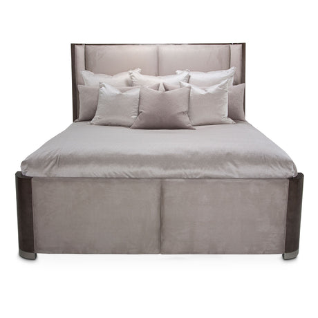 Roxbury Park Slate Eastern King Dual-panel Bed from Michael Amini - Luna Furniture