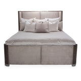 Roxbury Park Slate Queen Dual-panel Bed from Michael Amini - Luna Furniture