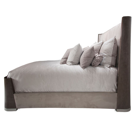 Roxbury Park Slate Queen Dual-panel Bed from Michael Amini - Luna Furniture