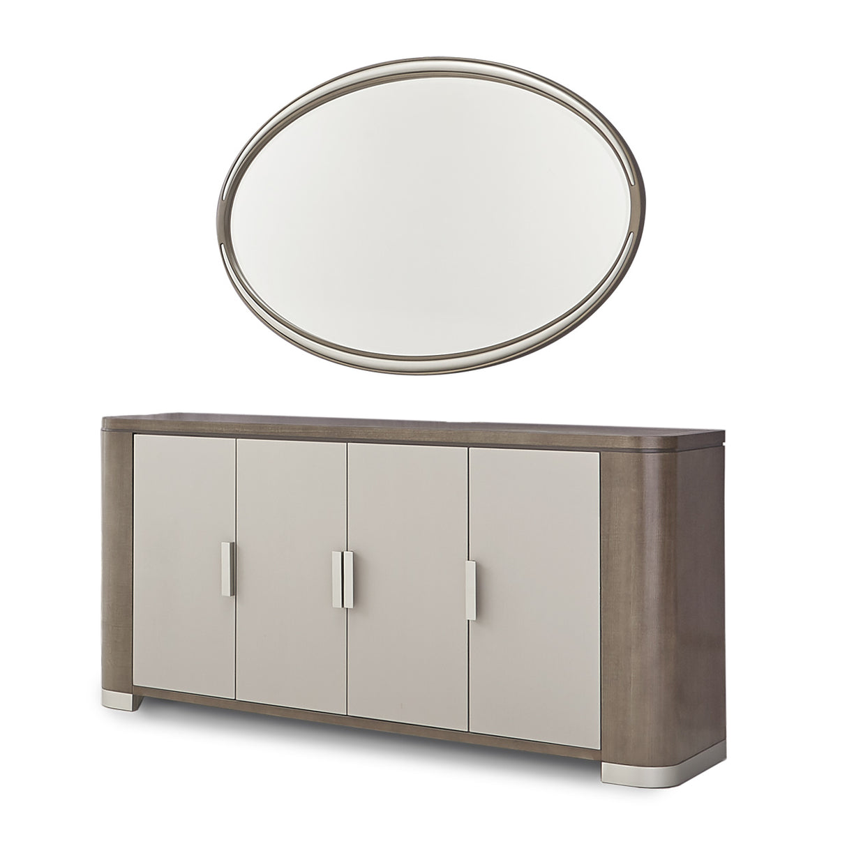 Roxbury Park Slate Sideboard With Mirror from Michael Amini - Luna Furniture