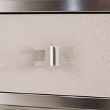 Roxbury Park Stainless Steel Metal Nightstand from Michael Amini - Luna Furniture