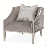 Roxbury Park Stainless Steel Accent Chair from Michael Amini - Luna Furniture