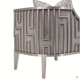Roxbury Park Stainless Steel Accent Chair from Michael Amini - Luna Furniture