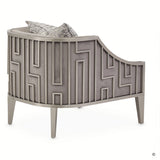 Roxbury Park Stainless Steel Accent Chair from Michael Amini - Luna Furniture