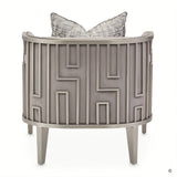 Roxbury Park Stainless Steel Accent Chair from Michael Amini - Luna Furniture