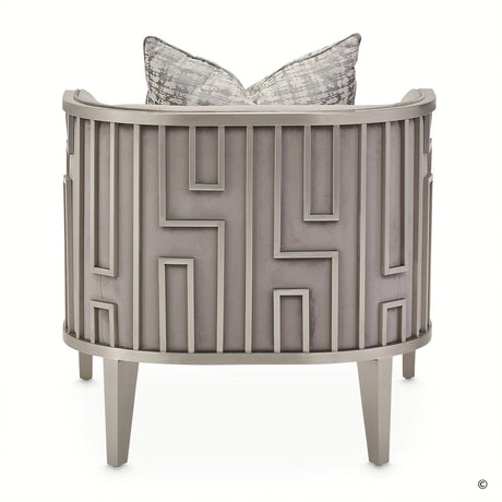 Roxbury Park Stainless Steel Accent Chair from Michael Amini - Luna Furniture