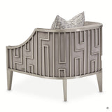 Roxbury Park Stainless Steel Accent Chair from Michael Amini - Luna Furniture