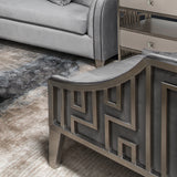 Roxbury Park Stainless Steel Accent Chair from Michael Amini - Luna Furniture