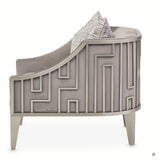 Roxbury Park Stainless Steel Accent Chair from Michael Amini - Luna Furniture