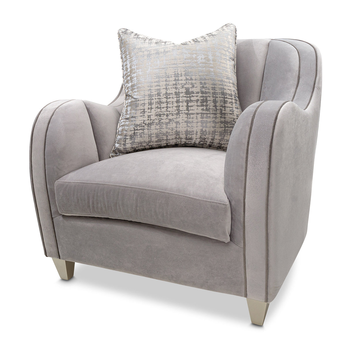 Roxbury Park Slate Matching Chair from Michael Amini - Luna Furniture