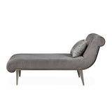 Roxbury Park Stainless Steel Chaise Gray Pearl from Michael Amini - Luna Furniture