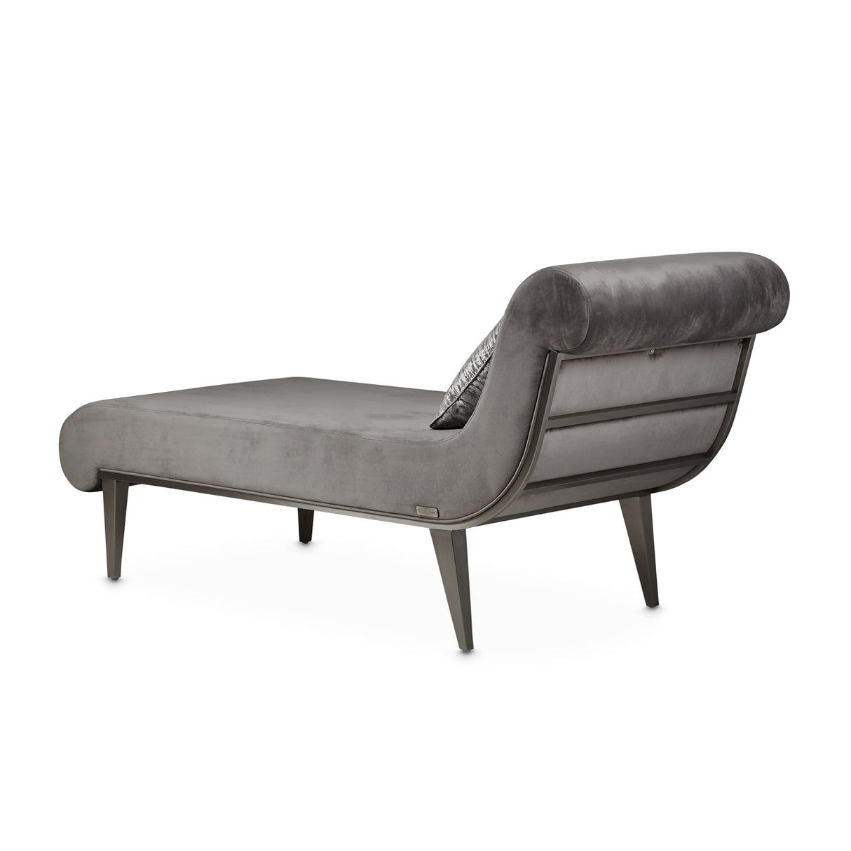 Roxbury Park Stainless Steel Chaise Gray Pearl from Michael Amini - Luna Furniture