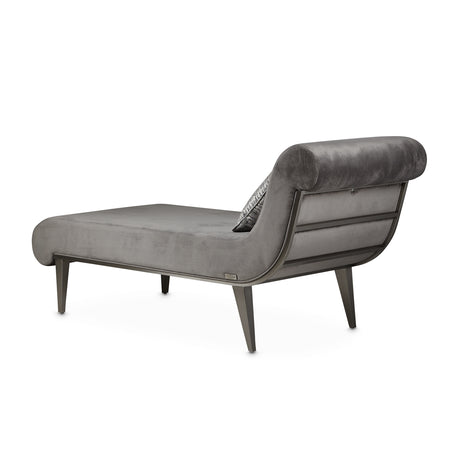 Roxbury Park Stainless Steel Chaise Gray Pearl from Michael Amini - Luna Furniture