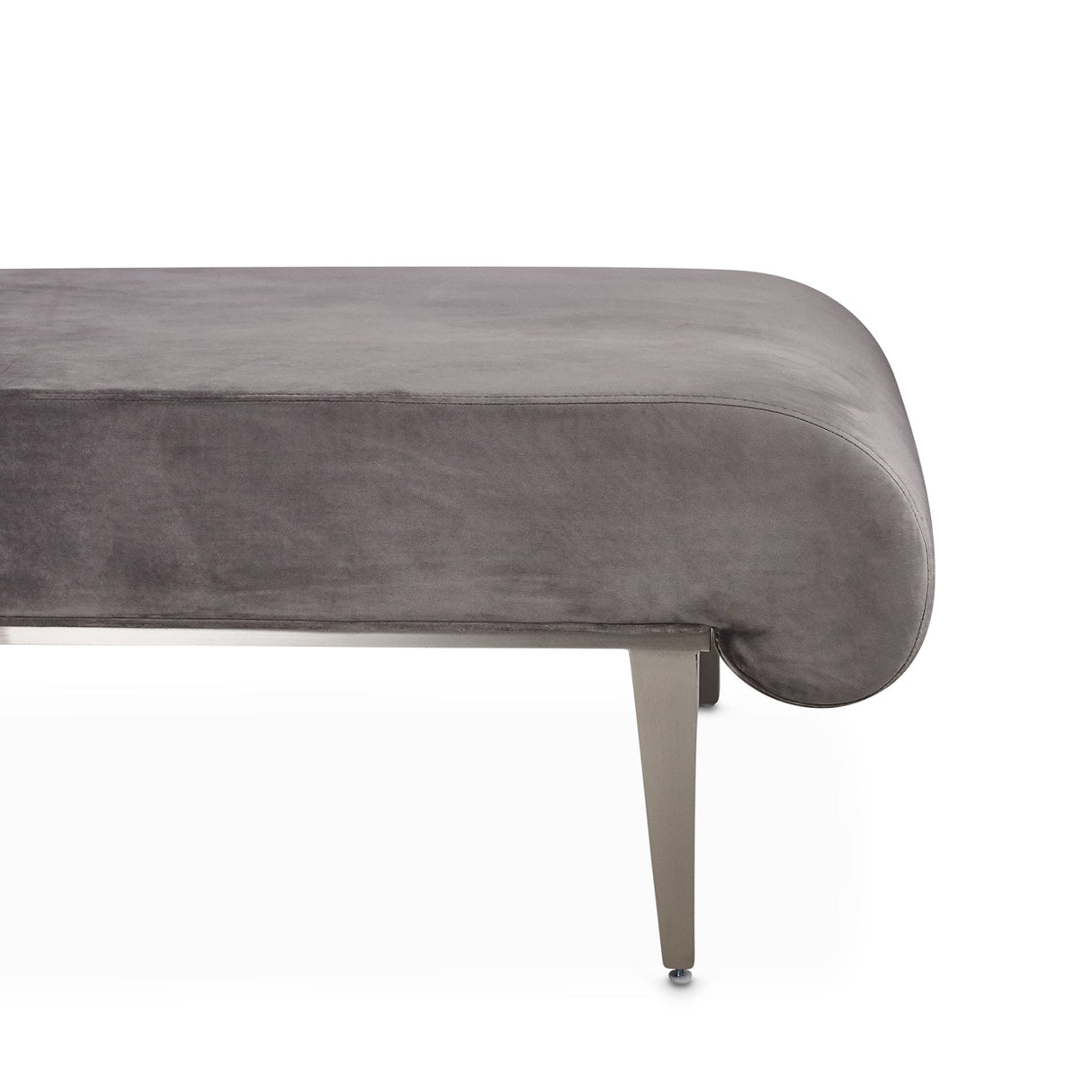 Roxbury Park Stainless Steel Chaise Gray Pearl from Michael Amini - Luna Furniture