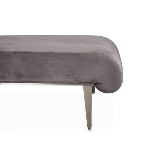 Roxbury Park Stainless Steel Chaise Gray Pearl from Michael Amini - Luna Furniture
