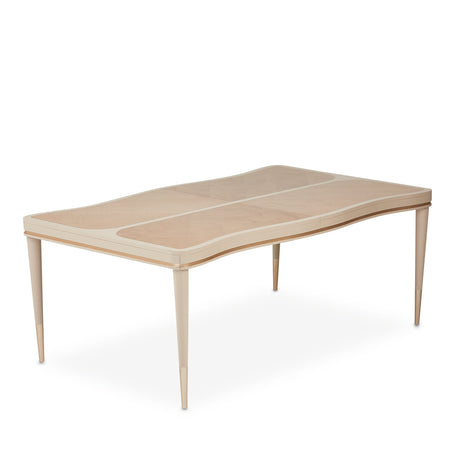 Malibu Crest Blush 4 Leg. Rect. Dining Table Blush from Michael Amini - Luna Furniture