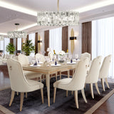 Malibu Crest Blush 4 Leg. Rect. Dining Table Blush from Michael Amini - Luna Furniture