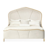 Malibu Crest Chardonnay Cal. King Curved Panel Bed from Michael Amini - Luna Furniture
