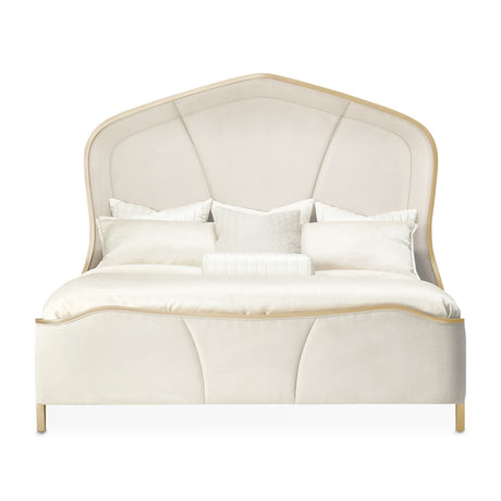 Malibu Crest Chardonnay Queen Curved Panel Bed from Michael Amini - Luna Furniture