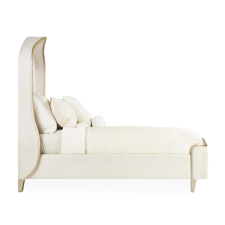 Malibu Crest Chardonnay Eastern King Curved Panel Bed from Michael Amini - Luna Furniture