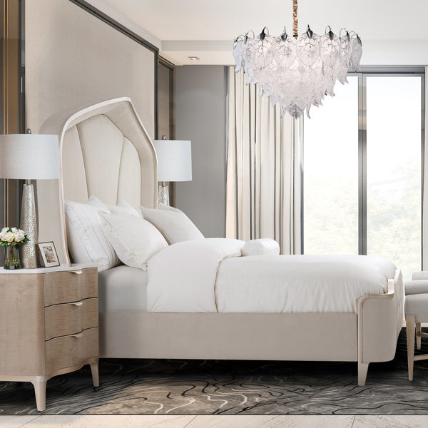Malibu Crest Chardonnay Queen Curved Panel Bed