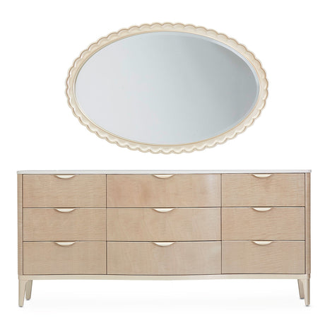 Malibu Crest Blush Dresser With Mirror from Michael Amini - Luna Furniture