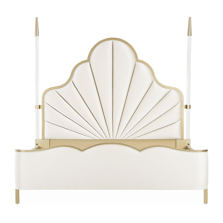 Malibu Crest Chardonnay Cal. King Poster Bed from Michael Amini - Luna Furniture