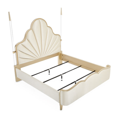 Malibu Crest Chardonnay Eastern King Poster Bed from Michael Amini - Luna Furniture