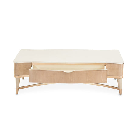 Malibu Crest Blush Rectangular Cocktail Table from Michael Amini - Luna Furniture