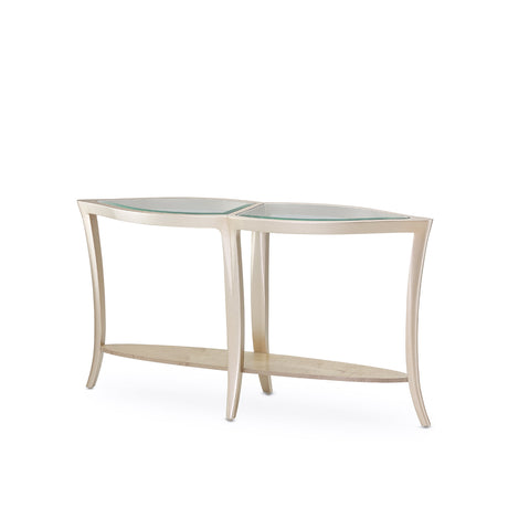 Malibu Crest Chardonnay Console Table from Michael Amini - Luna Furniture
