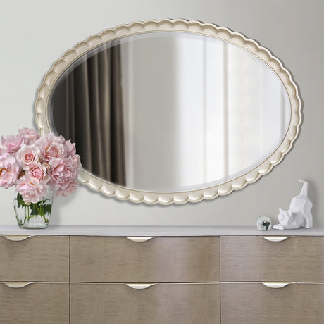 Malibu Crest Chardonnay Oval Wall Mirror from Michael Amini - Luna Furniture