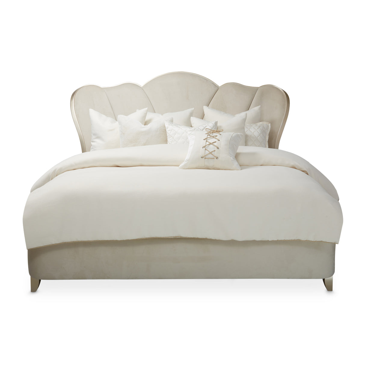 Villa Cherie Caramel Cal. King Channel-tufted Bed from Michael Amini - Luna Furniture
