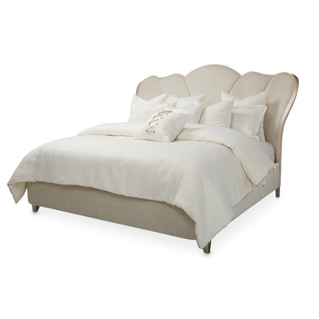 Villa Cherie Caramel Cal. King Channel-tufted Bed from Michael Amini - Luna Furniture