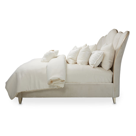 Villa Cherie Caramel Cal. King Channel-tufted Bed from Michael Amini - Luna Furniture