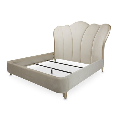 Villa Cherie Caramel Cal. King Channel-tufted Bed from Michael Amini - Luna Furniture