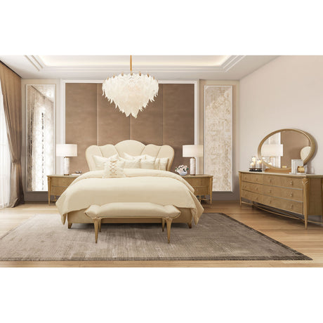 Villa Cherie Caramel Cal. King Channel-tufted Bed from Michael Amini - Luna Furniture