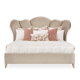Villa Cherie Hazelnut Queen Channel-tufted Bed from Michael Amini - Luna Furniture