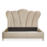 Villa Cherie Hazelnut Cal. King Channel-tufted Bed from Michael Amini - Luna Furniture