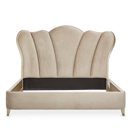 Villa Cherie Hazelnut Cal. King Channel-tufted Bed from Michael Amini - Luna Furniture
