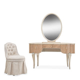 Villa Cherie Caramel Vanity Set With Mirror & Chair from Michael Amini - Luna Furniture